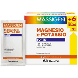 Massigen Magnesio e Potassio Forte 24+6 bustine