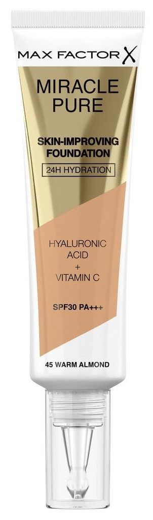 Max Factor Miracle Pure Fondotinta 45 Warm Almond
