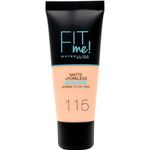 Maybelline Fit Me Matte & Poreless Fondotinta 100 Warn Ivory