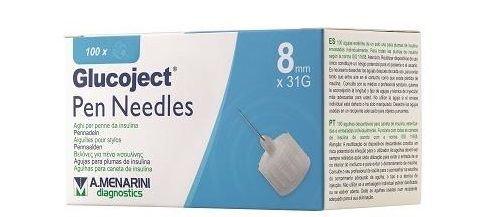 Menarini Glucoject Aghi Per Siringhe Insulina - 32G X 4mm (100 Unità) - Sterili E Di Precisione Per La Tua Salute