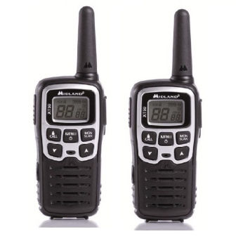 Midland C1090.02 G7 Pro Radio PMR – 4 Batterie NiMH 1800mAh + Caricatore Muro, Doppio PTT