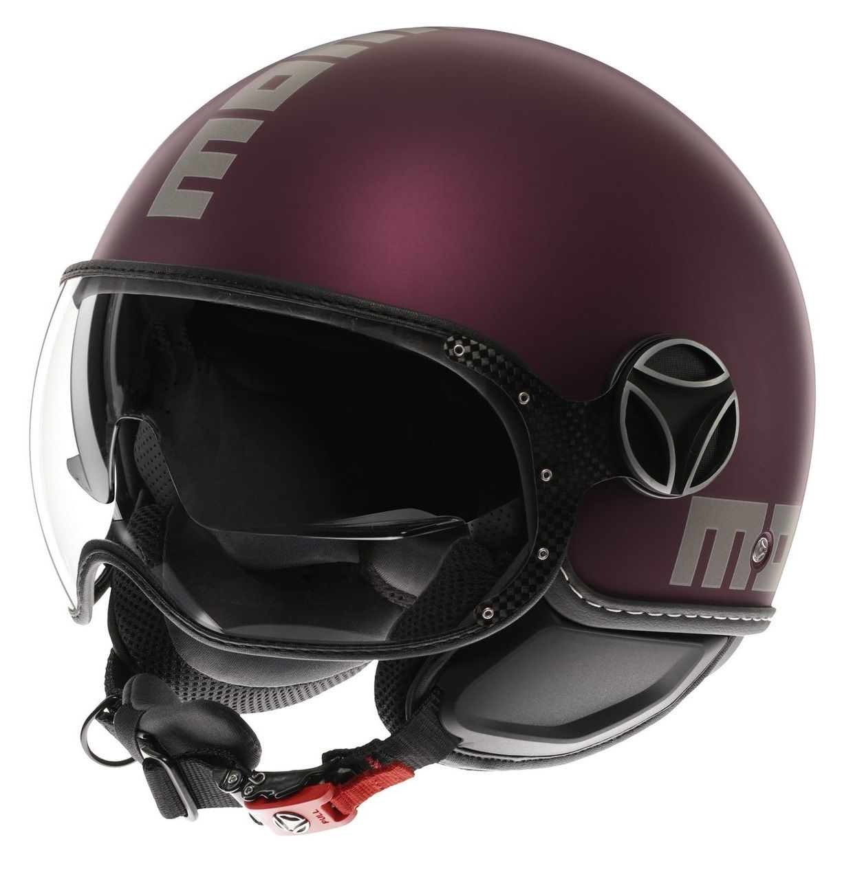 MOMO Design Casco Moto Jet FGTR Classic Grigio Opaco - Calotta ABS, Visiera Antigraffio, Omologato ECE 22.05