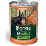 Monge BWild Grain Free Adult Mini Cane (Anatra e Zucca) - umido 400g