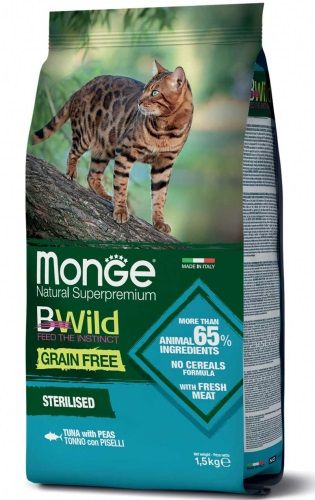 Monge BWild Grain Free Sterilised Adult Gatto (Tonno Piselli) - secco 1.5Kg