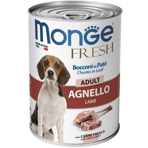 Monge Fresh Bocconi in Patè Adult Cane (Agnello) - umido 400g