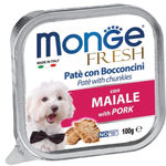 Monge Fresh Paté con Bocconcini Adult Cane (Maiale) - umido 100g