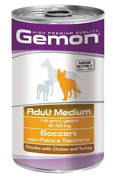 Monge Gemon Bocconi Adult Medium Cane (Pollo e Tacchino) - umido
