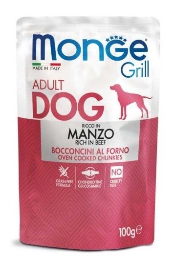 Monge Grill Adult Cane (Manzo) - umido 100g
