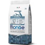 Monge Natural Superpremium All Breeds Puppy&Junior (Trota e Riso) - secco 12Kg