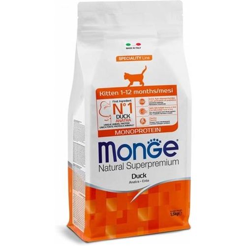 Monge Natural Superpremium Kitten Gatto (Anatra) - secco 1.5Kg