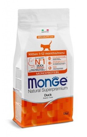 Monge Natural Superpremium Kitten Gatto (Anatra) - secco 400g