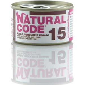 Natural Code 15 Pollo Verdure e Fegato per Gatto