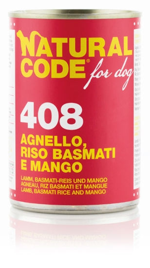 Natural Code 408 Agnello Riso Basmati e Mango per Cane