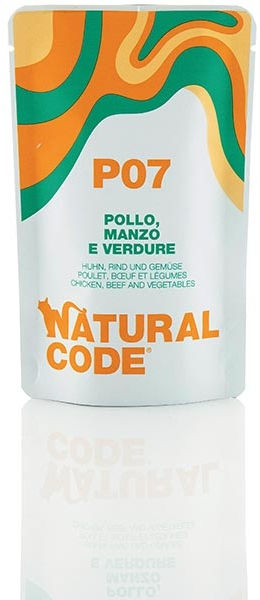 Natural Code P07 Pollo Manzo Verdure per Gatto