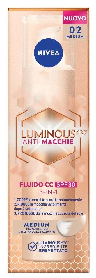 Nivea Luminous 630 Anti-Macchie Fluido CC SPF30 02 Medium