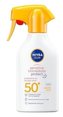 Nivea Sensitive Immediate Protect Maxi Spray Solare Spf 50+ 250ml