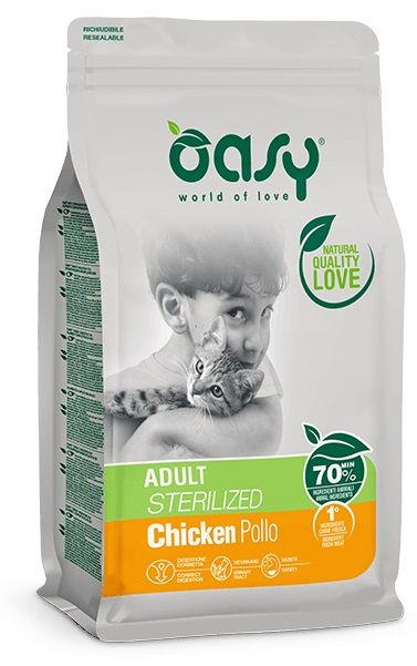 Oasy Sterilized Adult Gatto (Pollo) - secco 1.5kg