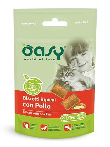Oasy Biscotti Ripieni Gatto (Pollo) 60g