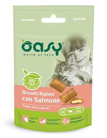 Oasy Biscotti Ripieni Gatto (Salmone) 60g
