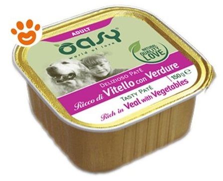 Oasy Delizioso Patè Adult Cane (Vitello Verdure) - umido 150g