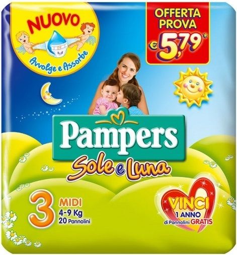 Pampers Sole e Luna 3 20 pezzi