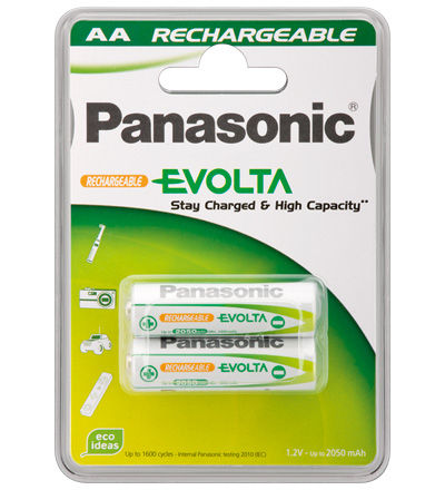 Panasonic Evolta Rechargeable AA 2 pile 2050 mAh
