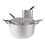 Pentole Agnelli Casseruola alta in alluminio con 4 colapasta a spicchi 50cm