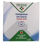 Profar Compresse di Garza in Cotone 10x10cm