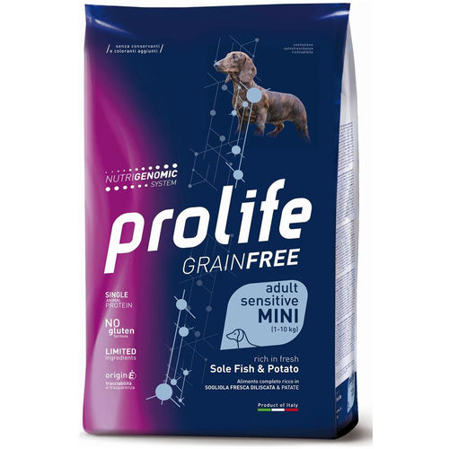 Prolife Pet Grain Free Sensitive Adult Mini Cane (Sogliola e Patate) - secco 2kg