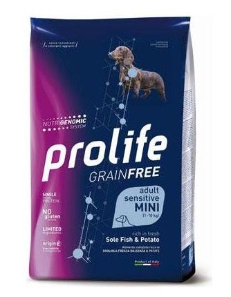 Prolife Pet Grain Free Sensitive Adult Mini Cane (Sogliola e Patate) - secco 7kg