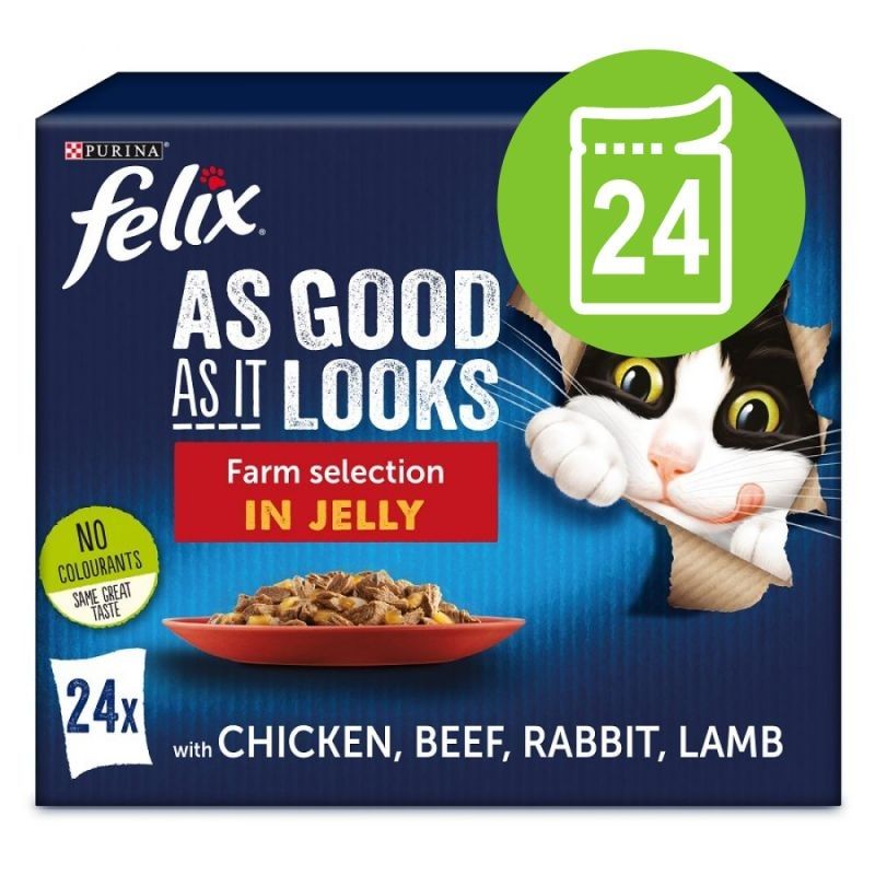 FELIX Le Ghiottonerie Adult Cat Wet Food, Jelly Snacks With Tuna, Salmon, Cod, Carbon Cod. 80 Bags Of 85 G - Foto 9