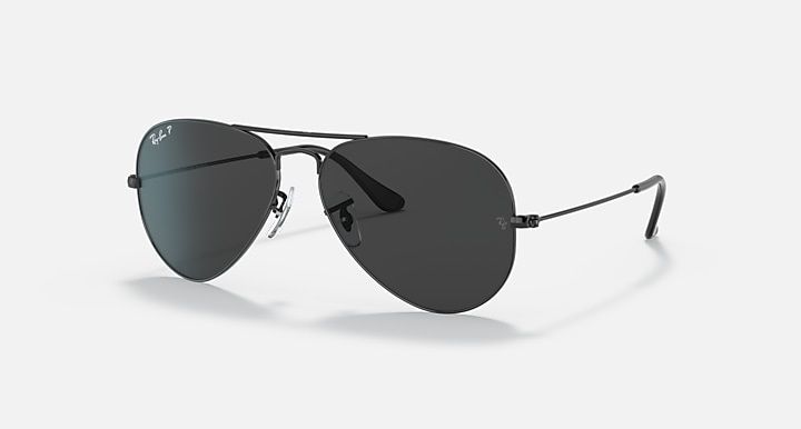 Ray-Ban Aviator Classic Lucido Nero Lenti Nere