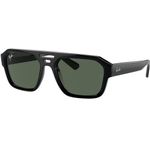 Ray-Ban Corrigan Bio-Based Lucido Nero Lenti Verdi