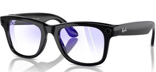 Ray-Ban Meta Wayfarer Lucido nero/Lenti trasparenti