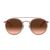 Ray-Ban Round Double Bridge Bronzo-Rame Rosa Lenti Marroni
