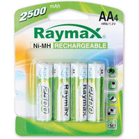 Raymax Rechargeable AA 2500Mah (4 pz)