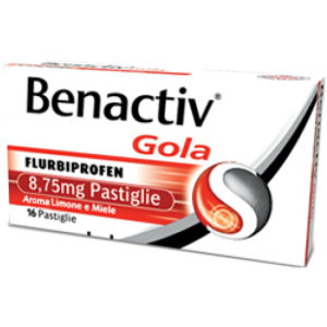 Reckitt Benckiser Benactiv gola 16 pastiglie miele e limone