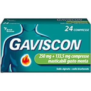 Reckitt Benckiser Gaviscon 250mg+133.5mg 24 compresse menta