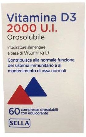 Sella Vitamina D3 2000 U.I. Orosolubile Compresse 60 compresse