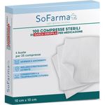 SoFarma+ Compresse Sterili in Cotone 10x10cm 25 pezzi