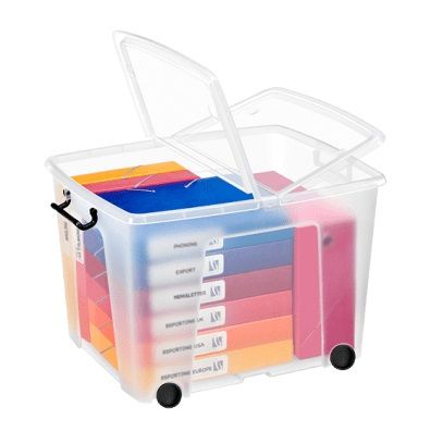 Strata Scatola di conservazione con coperchio e maniglie 600x485x410 mm