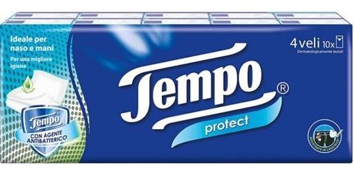 Tempo Protect Fazzoletti 10 pezzi