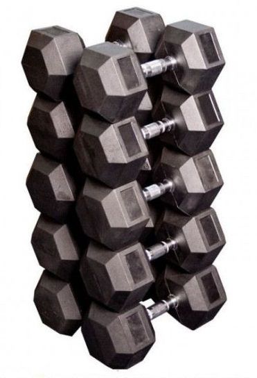 Toorx Manubrio Esagonale Gommato Nero Set 2.5 - 25 kg