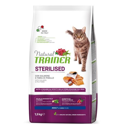 Trainer Natural Adult Sterilised Gatto (Salmone) - secco 1.5kg