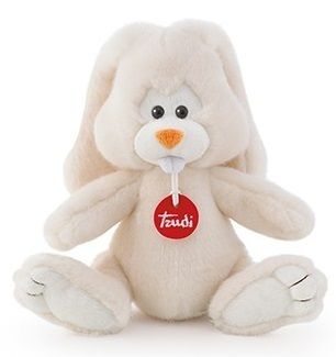 LICHENGTAI Coniglietto di peluche, 20 cm coniglio animale morbido con orecchie, giocattolo per neonati e bambini, bianco