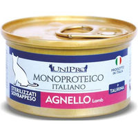 Unipro Monoproteico Gatto Sterilizzato/Sovrappeso (Agnello) - umido 85g