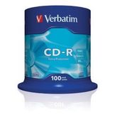Verbatim CD-R 80 Min. 52x (100 pcs cakebox)