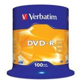 Verbatim DVD-R 4.7 GB 16x (100 pcs cakebox)