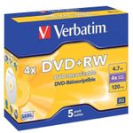 Verbatim DVD+RW 4.7GB 4x 5 pz