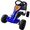 VidaXL Go Kart a pedali Blu